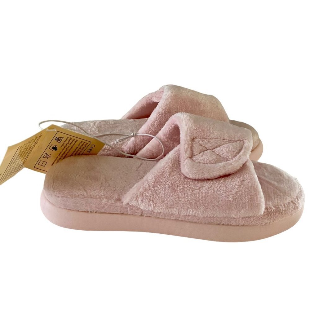 Dena Lives Ultra Soft Memory Foam Slippers Indoor Outdoors Pink Large 9-10 NEW